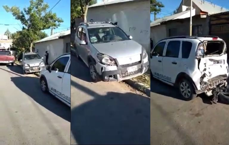 Completo chocó dos autos estacionados con su F100 y el test de