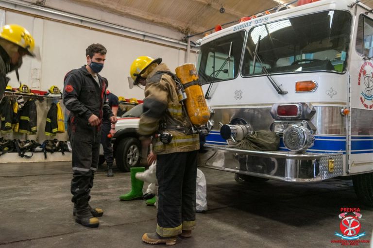 En fotos Mirá cómo fue la capacitación del personal de Bomberos