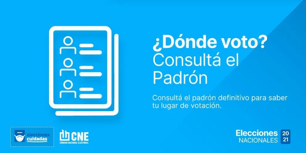 Ya está disponible el padrón para las elecciones del 14 de noviembre para ver donde votas