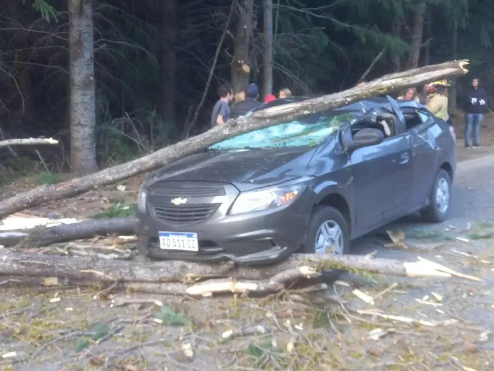 Una roquense en Bariloche se salvó de milagro en medio del temporal de viento