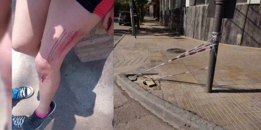 Una nena se cayó en un pozo que dejaron descubierto en plena calle 