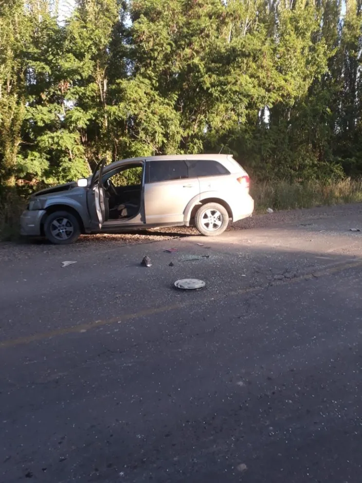 Chocaron tres autos sobre Ruta 6 y hay un herido