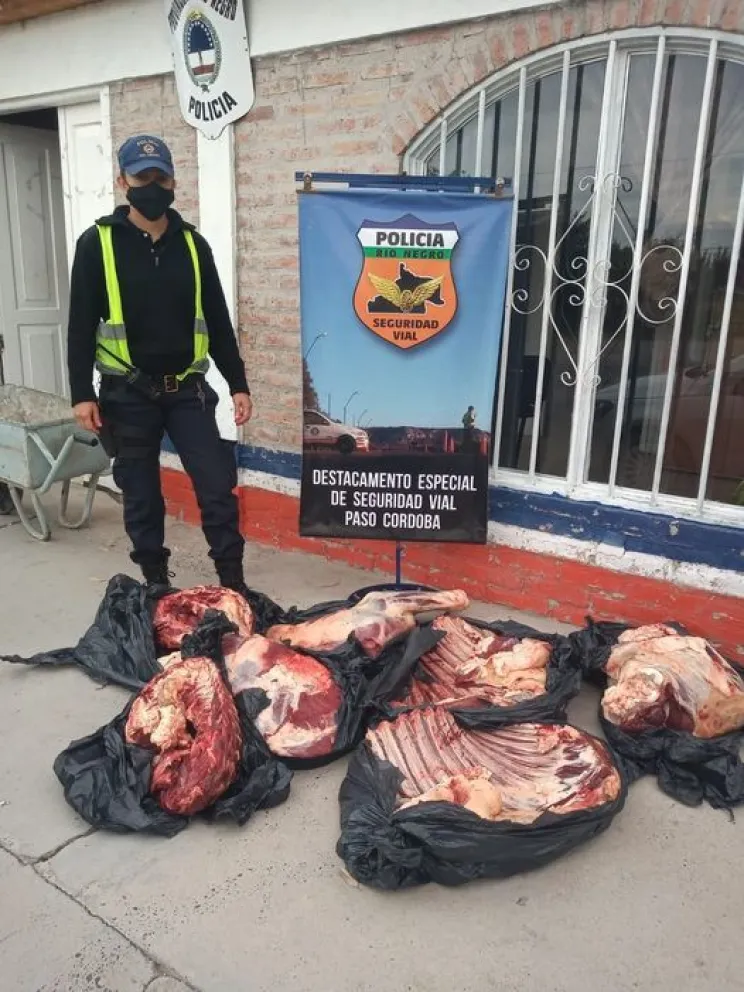Decomisaron 160 kilos de carne que eran trasladados de manera clandestina