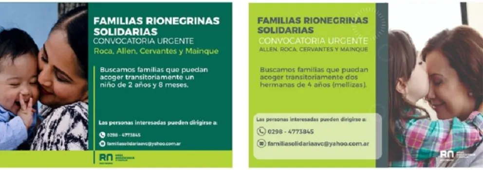 La Senaf busca con urgencia familias solidarias para tres menores