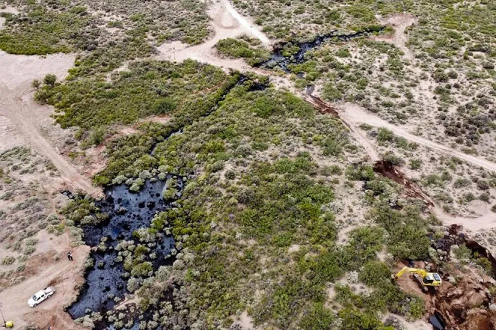 Evalúan impacto y daño ambiental del derrame de petróleo en Catriel