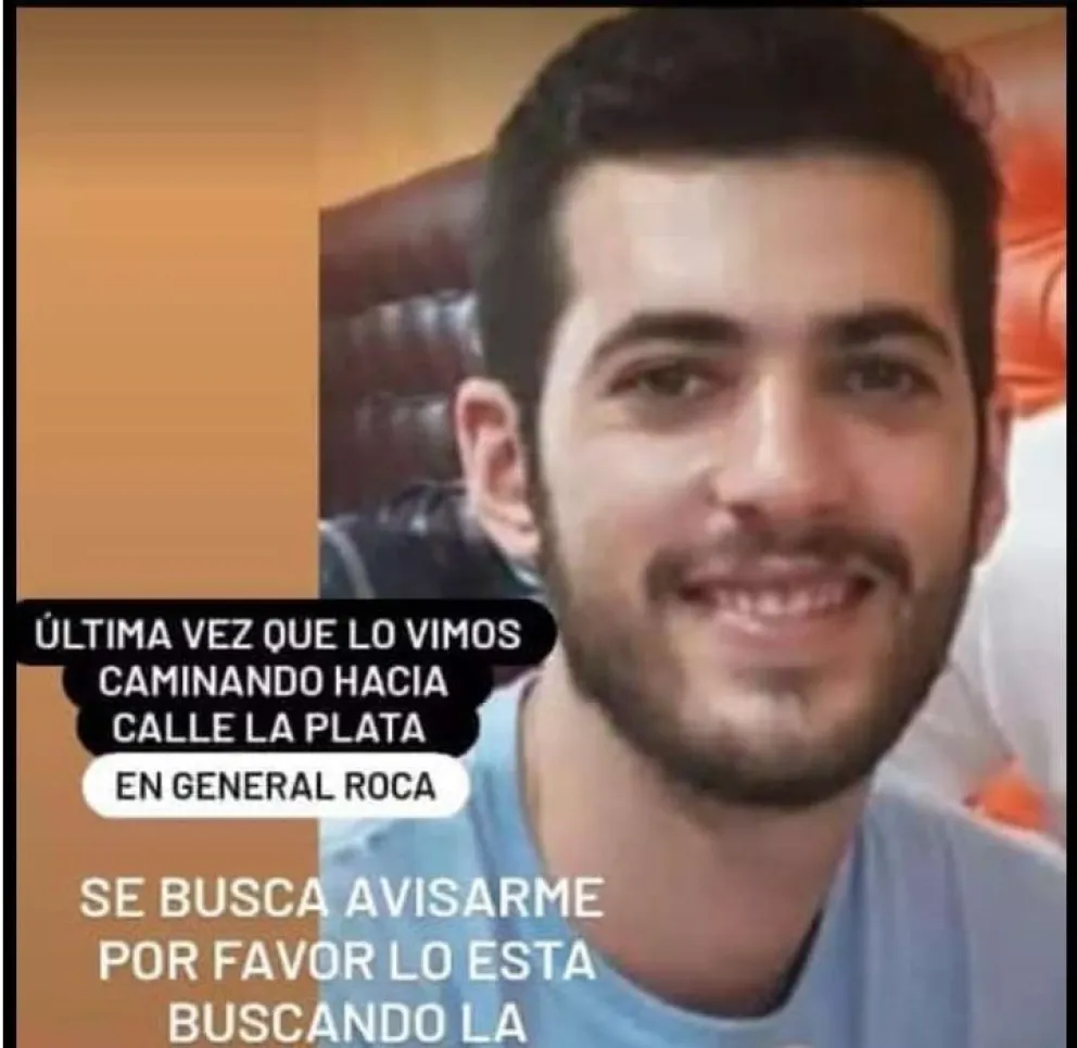 Desesperada búsqueda del hijo del intendente de Chichinales en Roca  