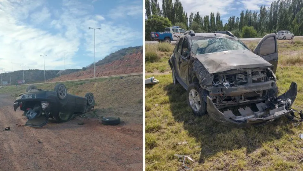 Dos autos volcaron y los conductores debieron ser hospitalizados 