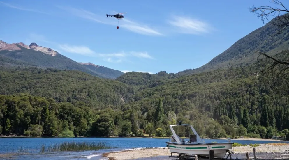 Fuego en lago Martin: ¿Cómo sigue la situación? 