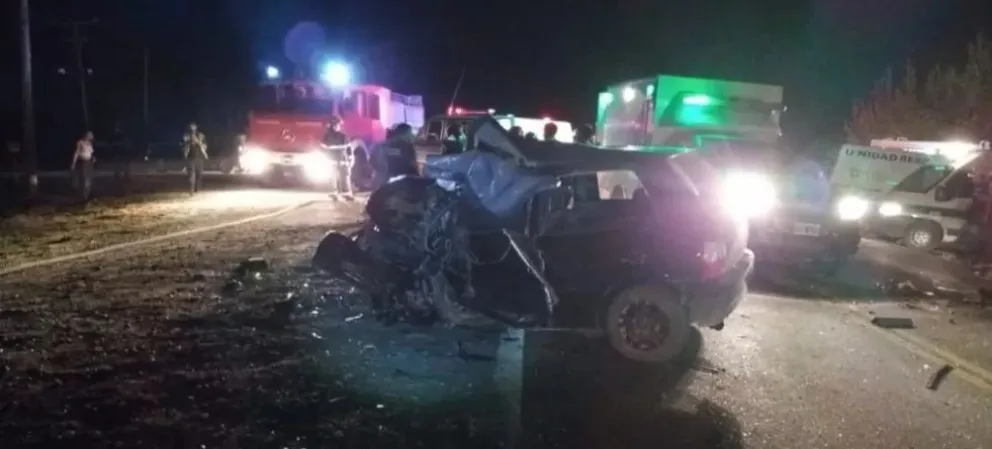 Choque fatal en Ruta 40: un joven murió y su acompañante está internada