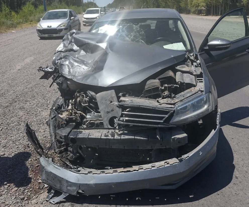Brutal choque en Ruta 22: Frenó de golpe y lo chocaron desde atrás