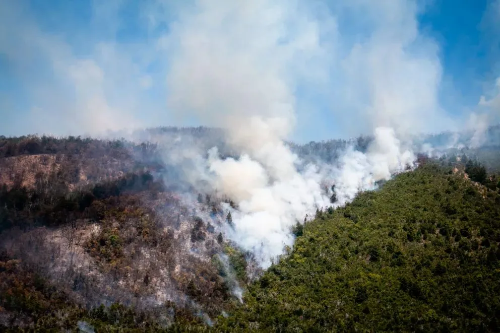 Imágenes que llenan de angustia: el fuego no da tregua
