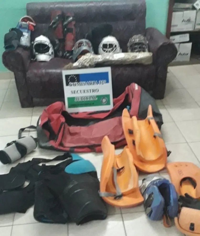 La Policía recuperó elementos que fueron robados en un club deportivo
