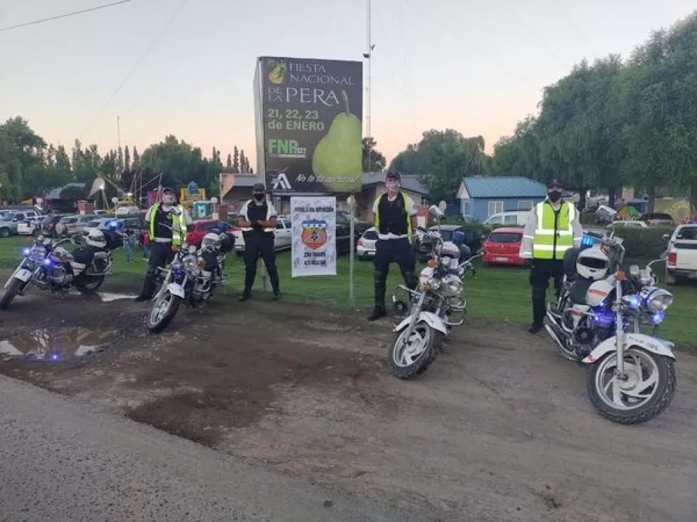Importante operativo de control vehicular y de personas en la Fiesta de la Pera 