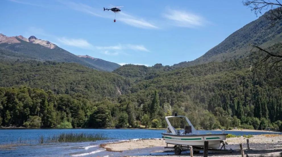 Incendio en la zona de lago Martín: esta mañana abrirán el ingreso a Steffen