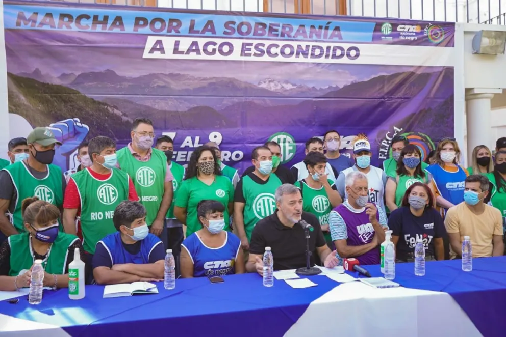 Desde Roca la CTA AUtónoma convocó a una marcha a Lago Escondido contra Lewis