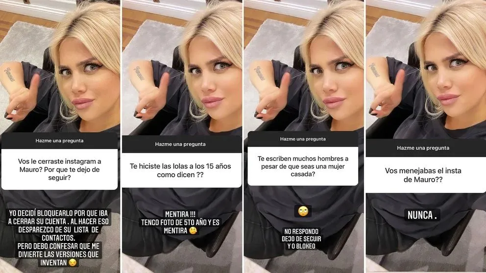 Wanda abrió la caja de preguntas en Instagram y respondió a todo
