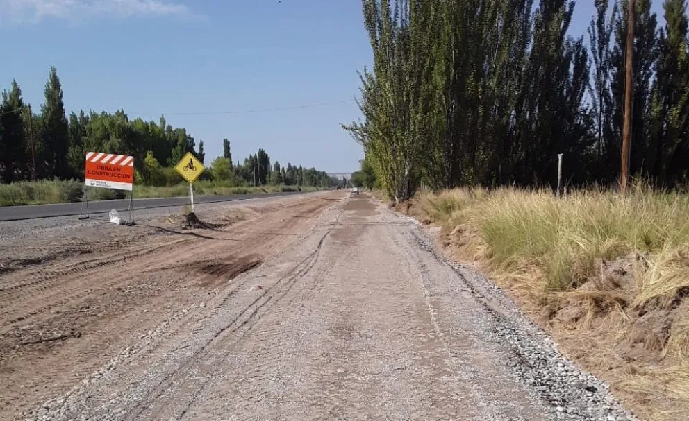 Poco a poco avanza la obra de la ciclovía de Ruta Provincial 6