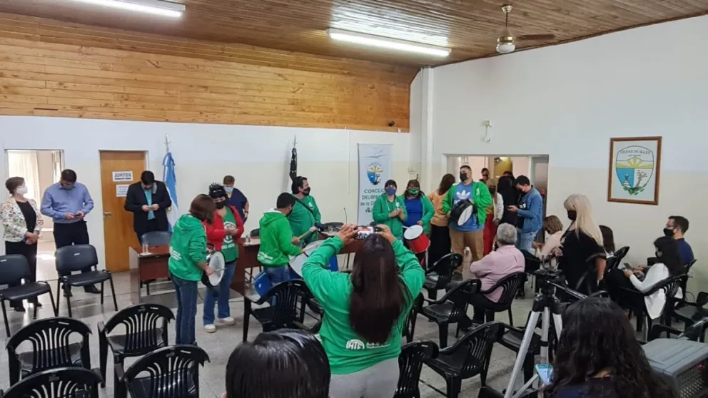 ATE protestó en Allen ante en el discurso de Liliana Martin  
