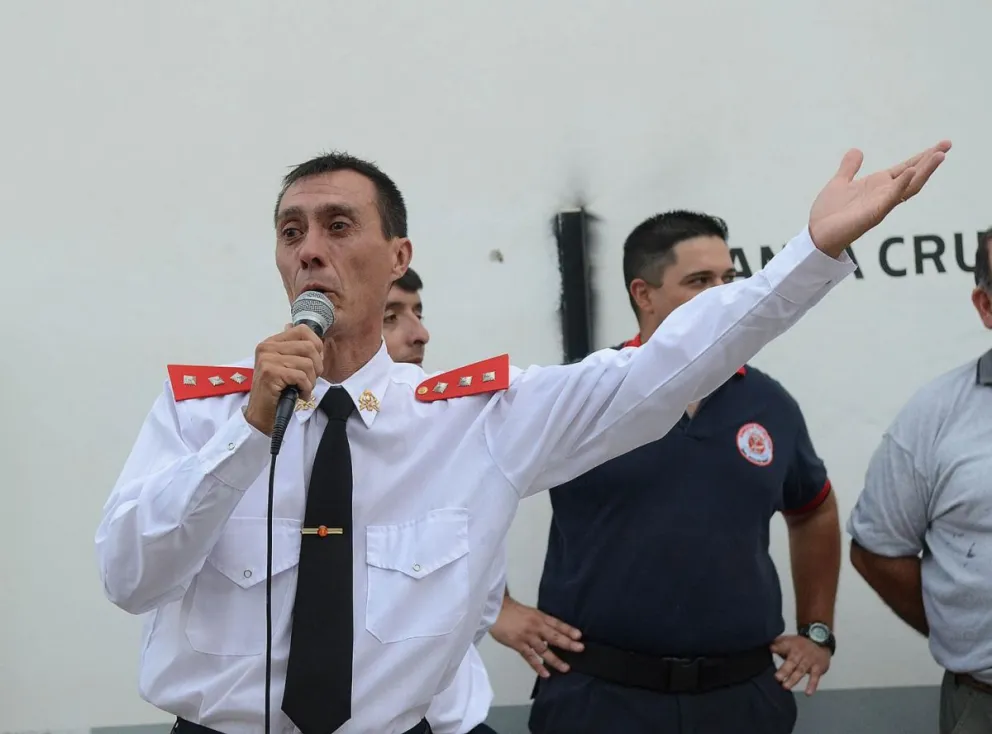 Se jubiló el bombero Marcelo Zúñiga